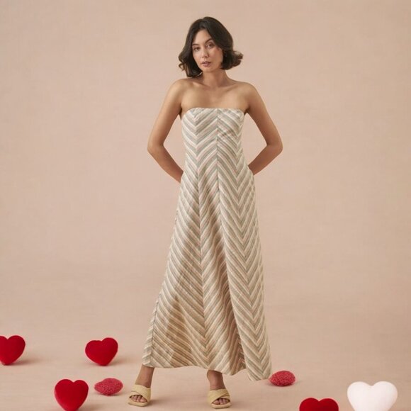 NWT MON RENN EUPHORIA STRAPLESS DRESS - Picture 7 of 7